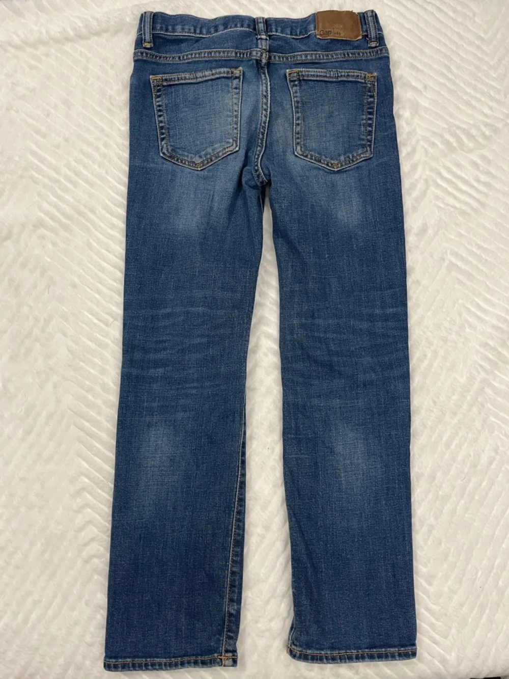 Girls Gap Classic Midwash Blue Straight Jeans Size 8 slide‎ closure